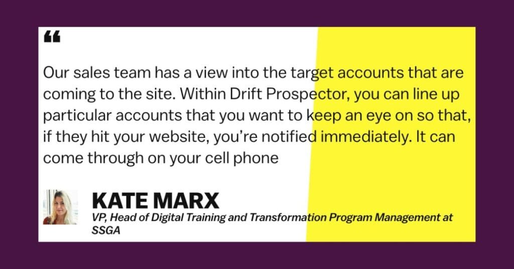 Drift.com review regarding Prospector tool