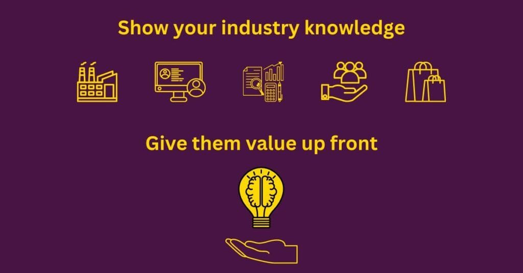 Image of using your industry knowledge and giving away knowledge as a value add for sales growth