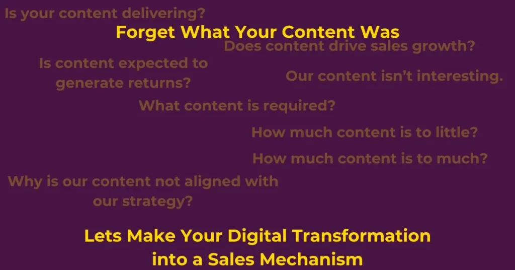 Digital transformation consultants move your content forwards for sales growth