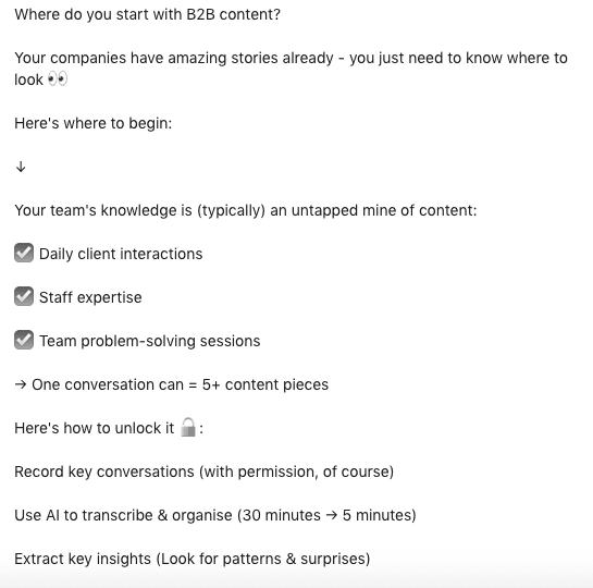 Selection of Grange & Cairn LinkedIn Posts